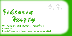 viktoria huszty business card