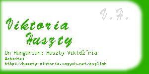 viktoria huszty business card